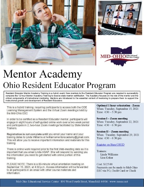 Postkort Forsendelse Smitsom Mid-Ohio Educational Service Center - Resident Educator Mentor Training To  Be Held September 22nd and 29th